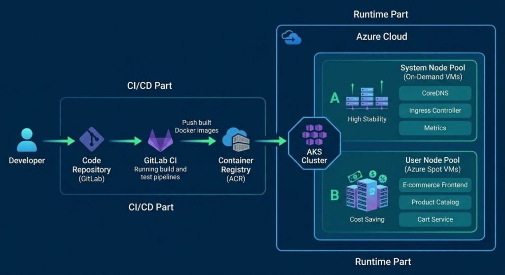 A case study on migrating an online store architecture to Kubernetes in a managed cloud